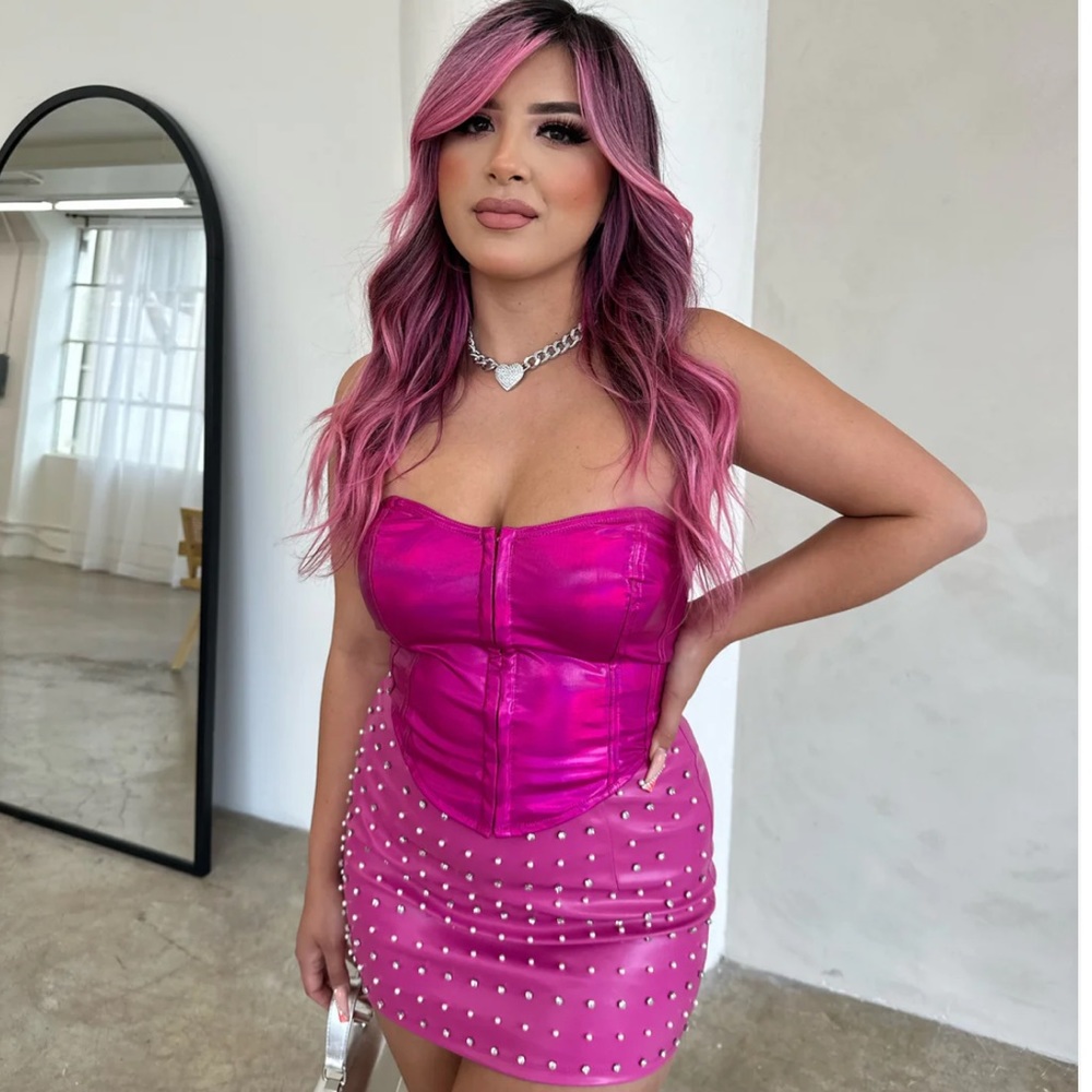Metallic Corset Top